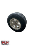 10inch alloy wheel and tyre silver paint side view