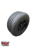 10inch trailer tyre 19555R10 side view alloy wheel piano black