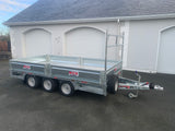 12ft x 6ft,7” Tri axle Flatbed Trailer