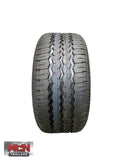 View of tyre tread on 10inch trailer tyre with alloy wheel