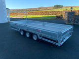 16ft Flatbed Tri Axle Trailer